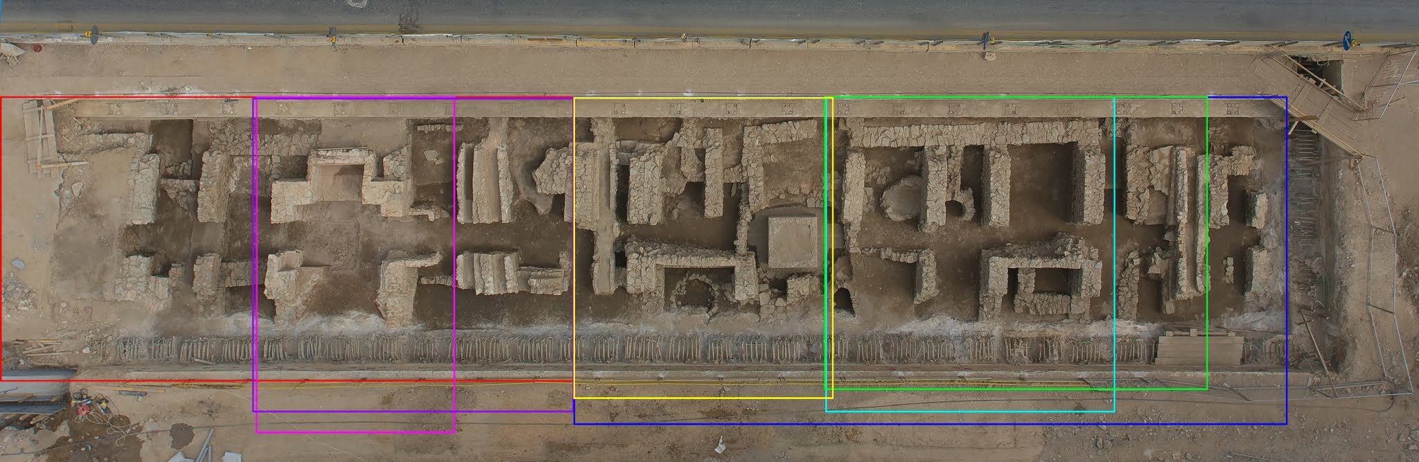 Orthomosaic plan of the Byzantine crossroads